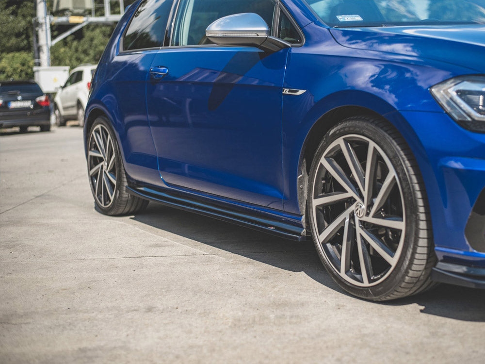Side Skirts Diffusers V.4 Vw Golf 7 R / R-Line Facelift - Textured