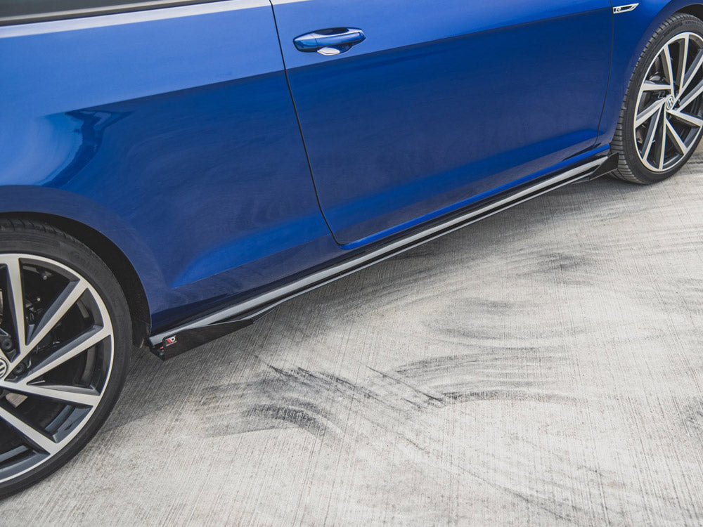 Street Pro Side Skirts Diffusers + Flaps Volkswagen Golf R / R-Line Mk7 Facelift