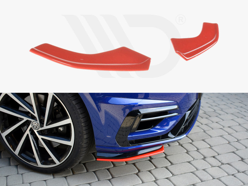 Front Side Splitters Volkswagen Golf R / R-Line Mk7 Facelift