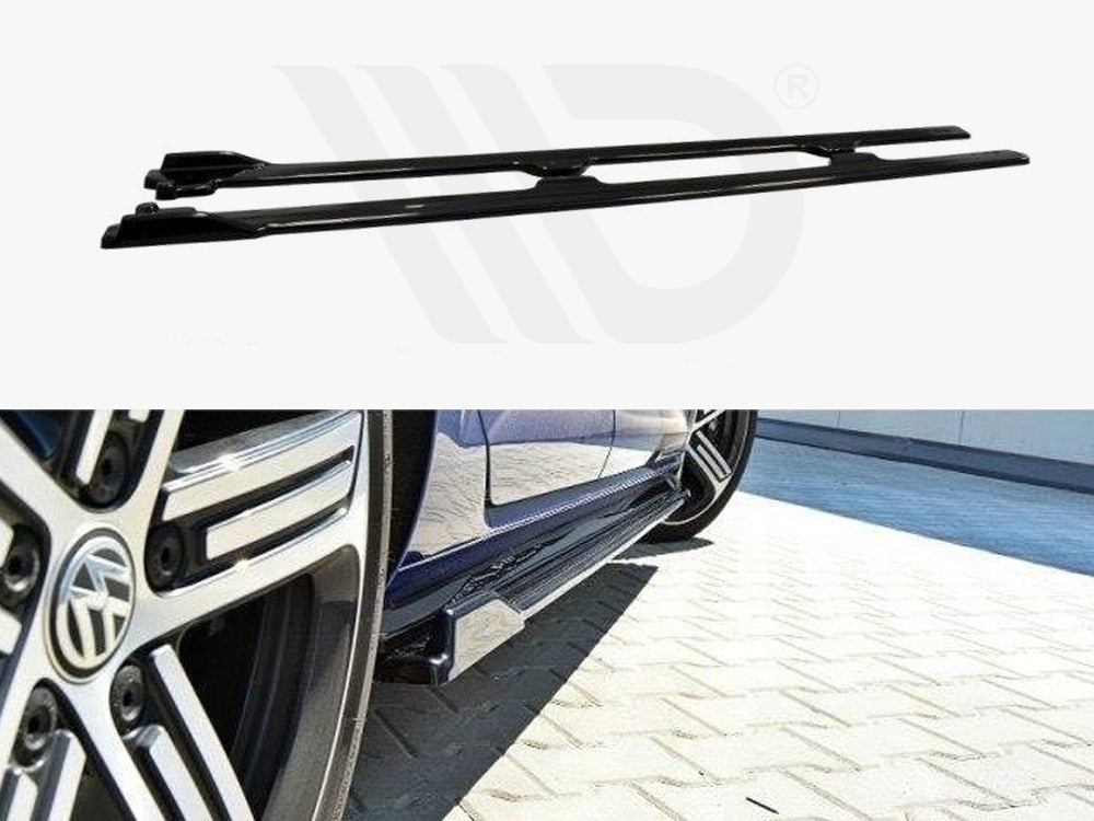 Side Skirts Diffusers V.1 Volkswagen Golf R / R-Line Mk7 Facelift