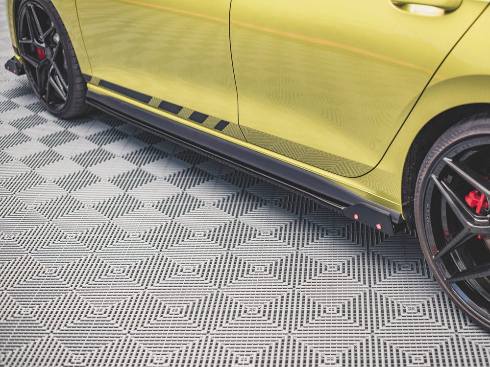 Side Skirts Diffusers V.2 + Flaps Volkswagen Golf Gti / Gte / Gti Clubsport / Gtd / R-Line Mk8