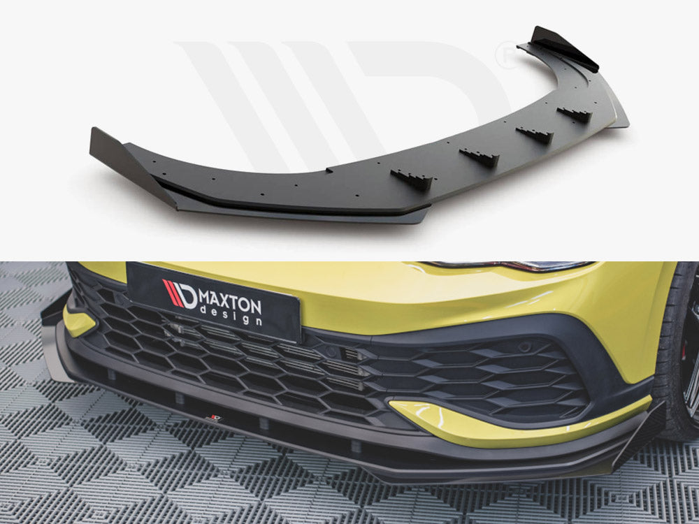 Street Pro Front Splitter + Flaps Vw Golf 8 Gti Clubsport