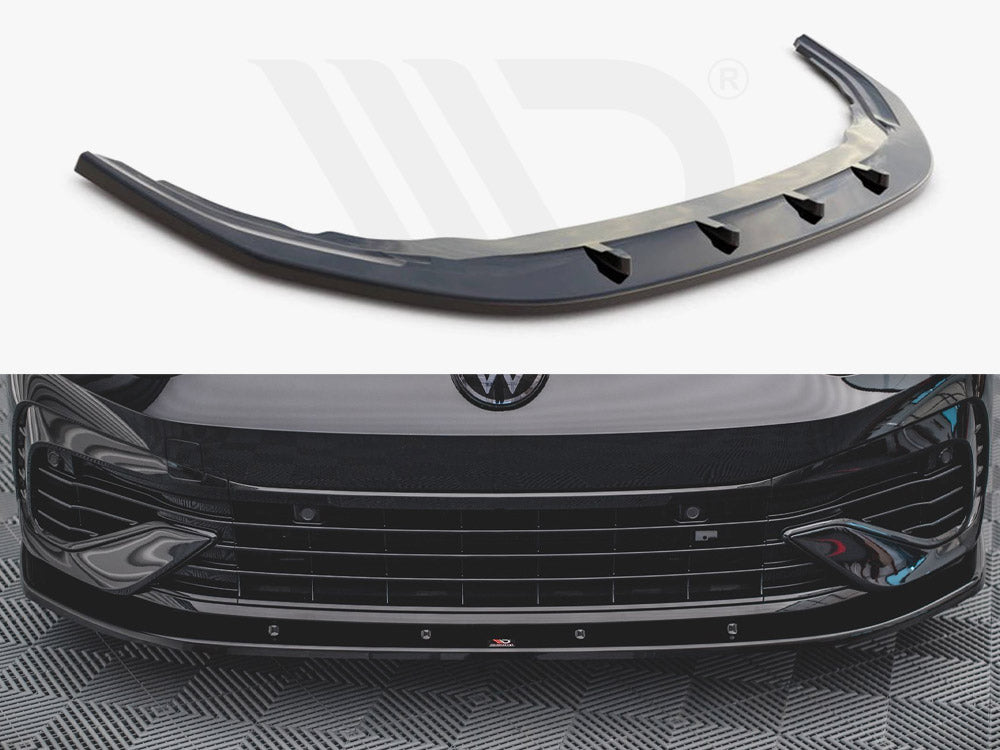 Front Splitter V.1 Vw Golf R Mk8 - Textured