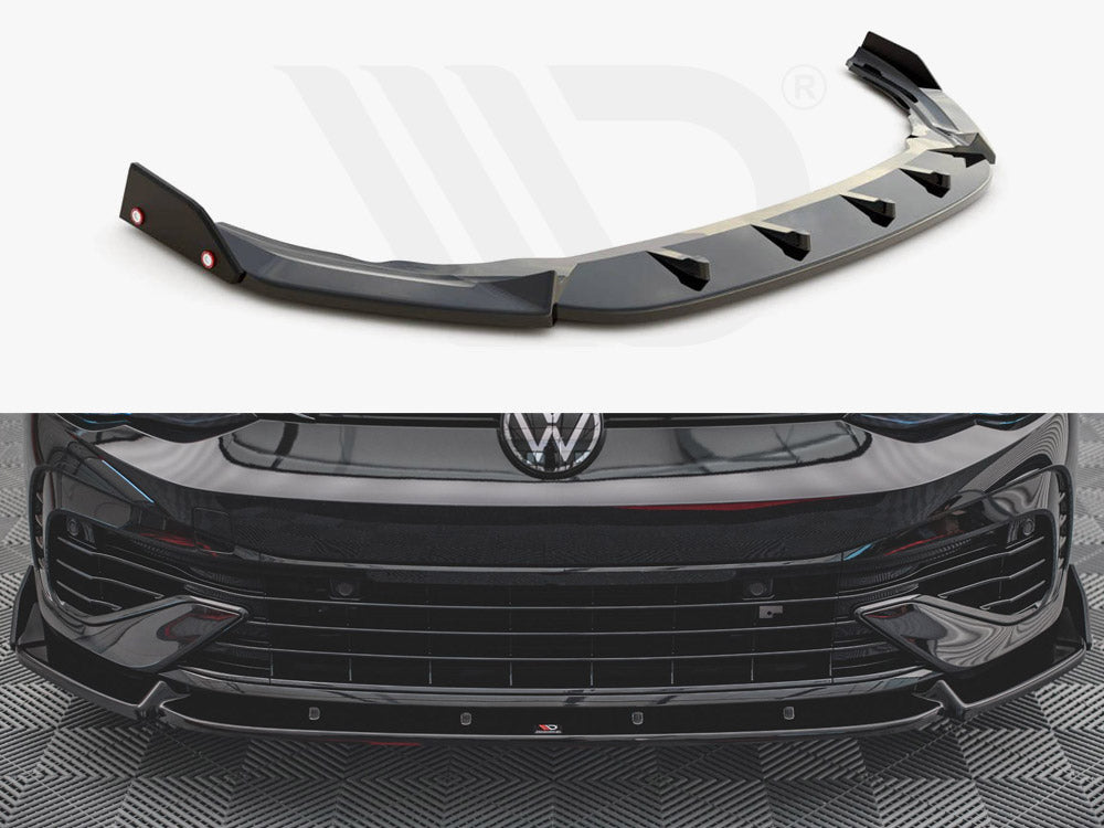 Front Splitter V.2 + Flaps Vw Golf R Mk8