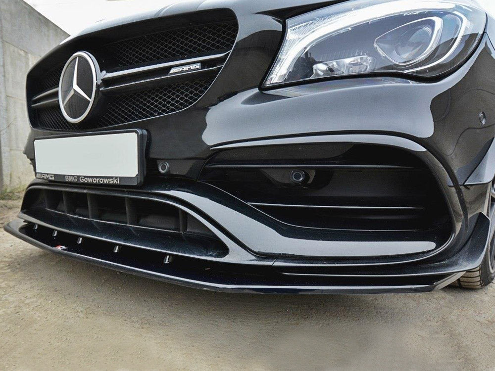 Front Splitter V.1 Mercedes CLA 45 AMG C117 (Facelift) (2017-UP) - Textured