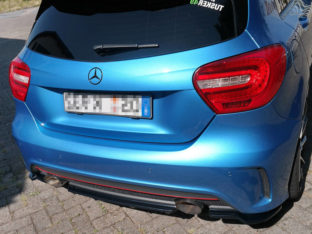Central Rear Splitter (Vertical Bars) Mercedes A-class W176 Amg-line Pre-facelift (2013-2015)