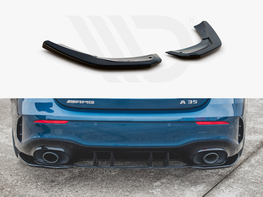 Rear Side Splitters Mercedes A35 AMG Hatchback W177 - Textured