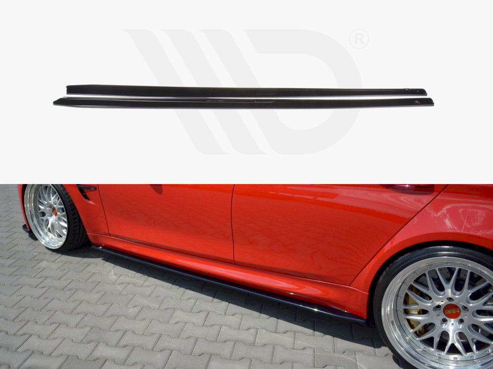 Side Skirts Diffusers V.1 Bmw M3 F80 (2014-18) - Textured