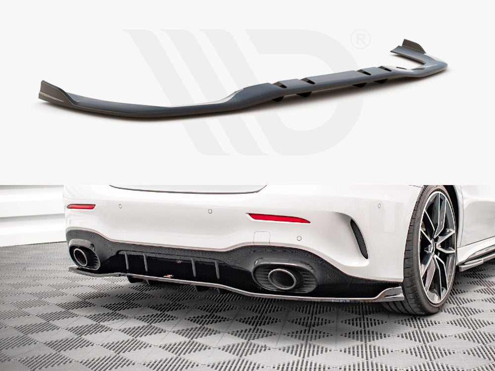 Rear Splitter (Vertical Bars) V.2 Mercedes A 35 AMG Sedan V177 - Textured