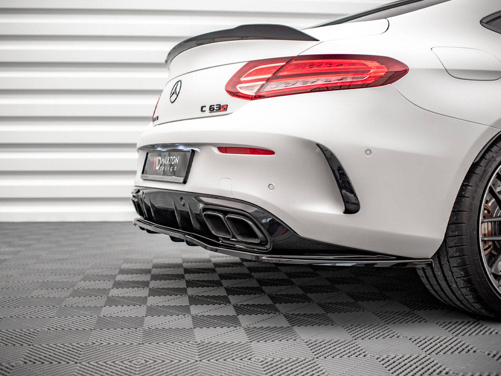 Rear Splitter (Vertical Bars) Mercedes-AMG C 63AMG Coupe AMG Aero Pack C205 Facelift