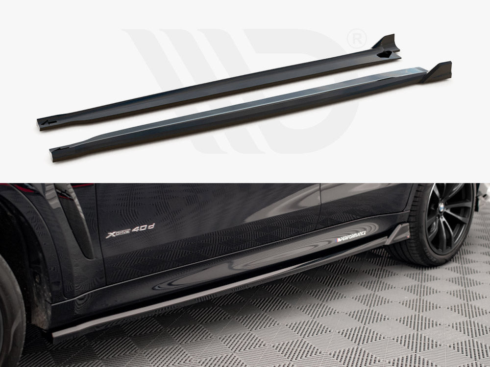Side Skirts Diffusers V.2 Bmw X6 M Sport F16