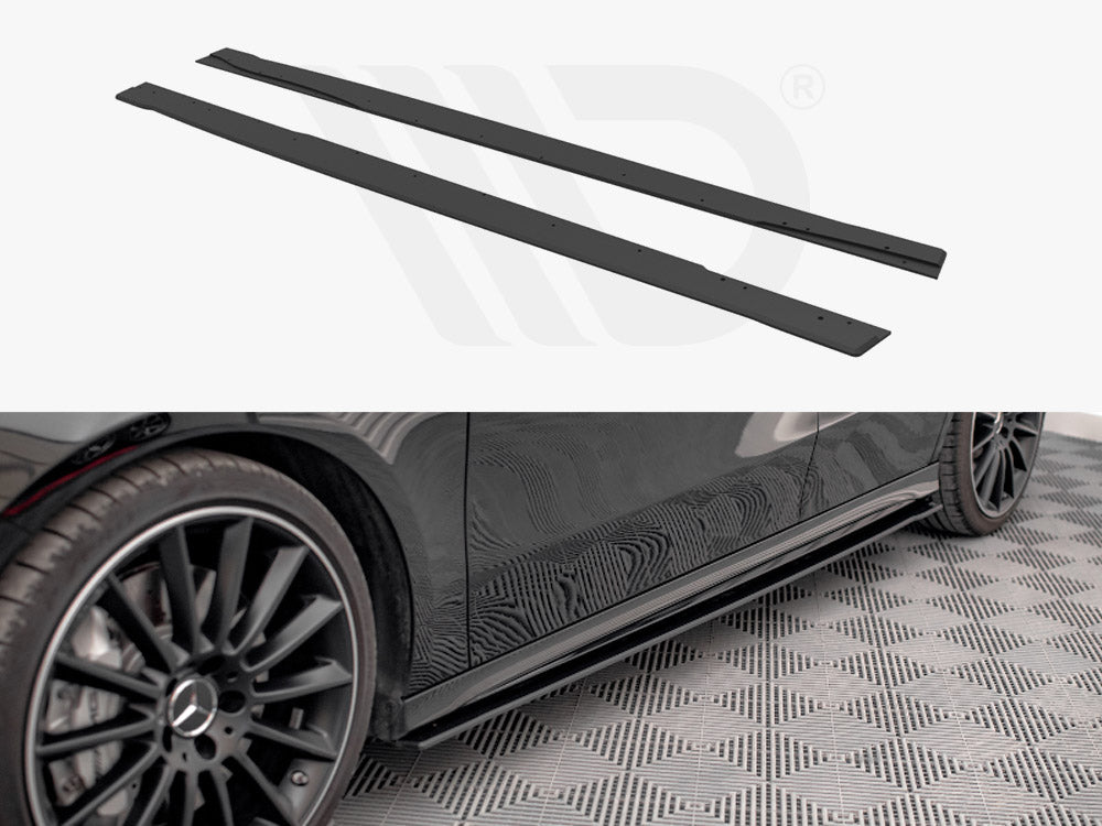 Street PRO Side Skirts Diffusers Mercedes A35 AMG / AMG-Line Aero Pack W177