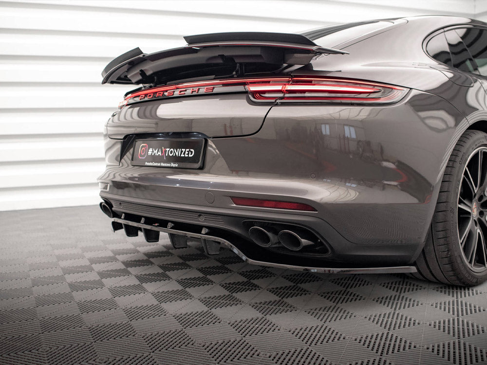 Rear Splitter (Vertical Bars) Porsche Panamera Turbo S E-Hybrid / Panamera E-Hybrid / Panamera 4S 971