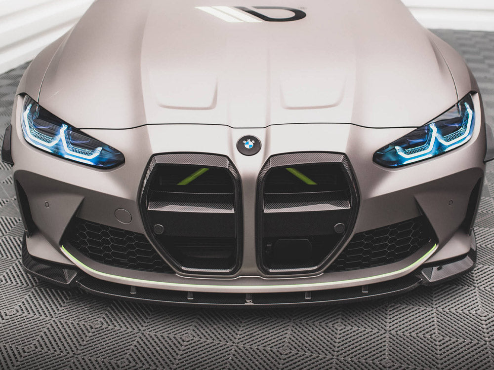Carbon Fiber Front Grill + License Plate Holder Base Bmw M4 G82 / M3 G80