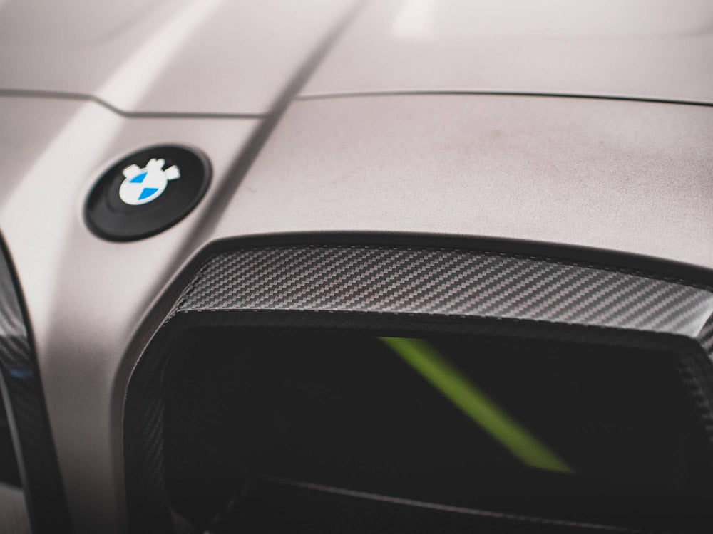 Carbon Fiber Front Grill + License Plate Holder Base Bmw M4 G82 / M3 G80