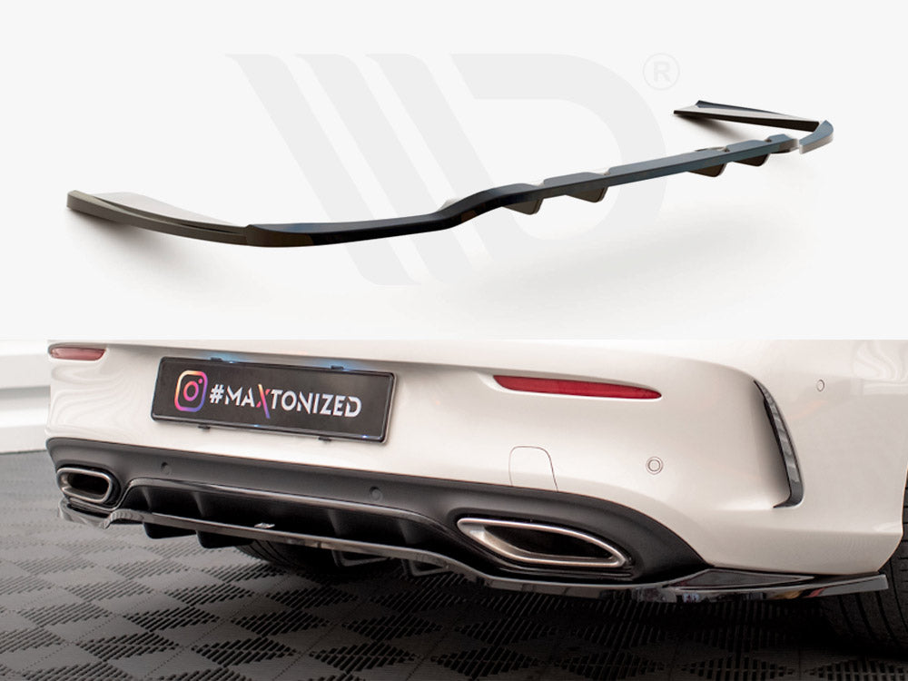 Rear Splitter (Vertical Bars) Mercedes C Coupe AMG-Line C205 Facelift