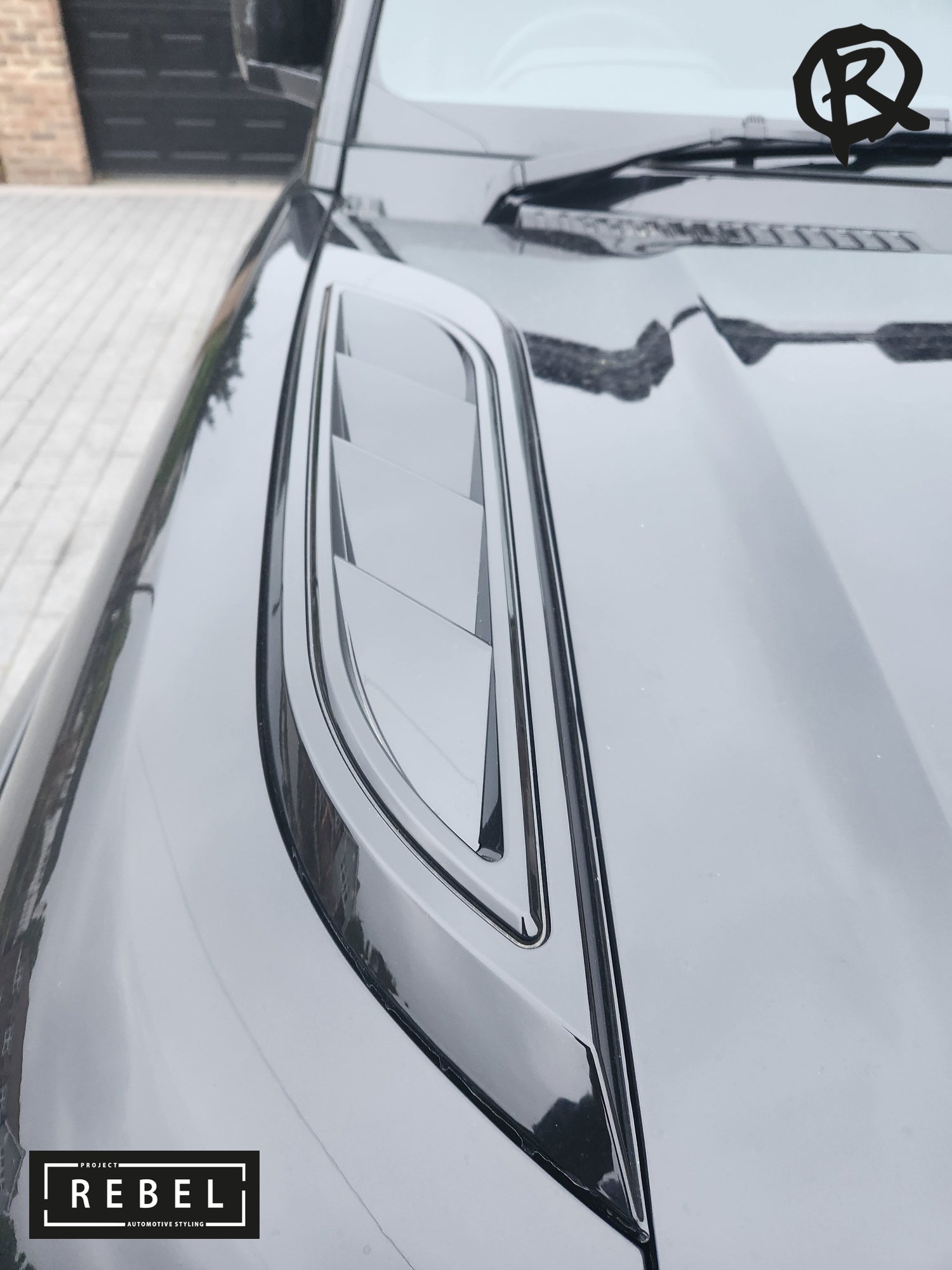 Defender L663 6 Piece Gloss Black Styling Pack - Front Canards, Side + Bonnet Vents