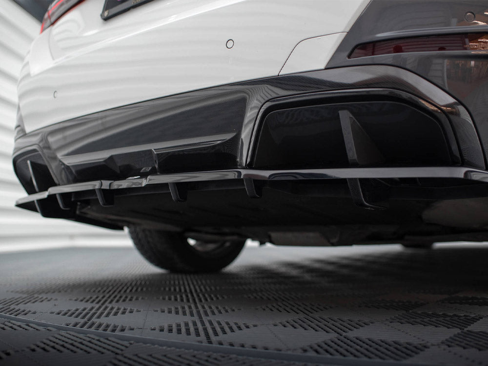 Central Rear Splitter (Vertical Bars) V.1 Bmw I4 M-Pack G26