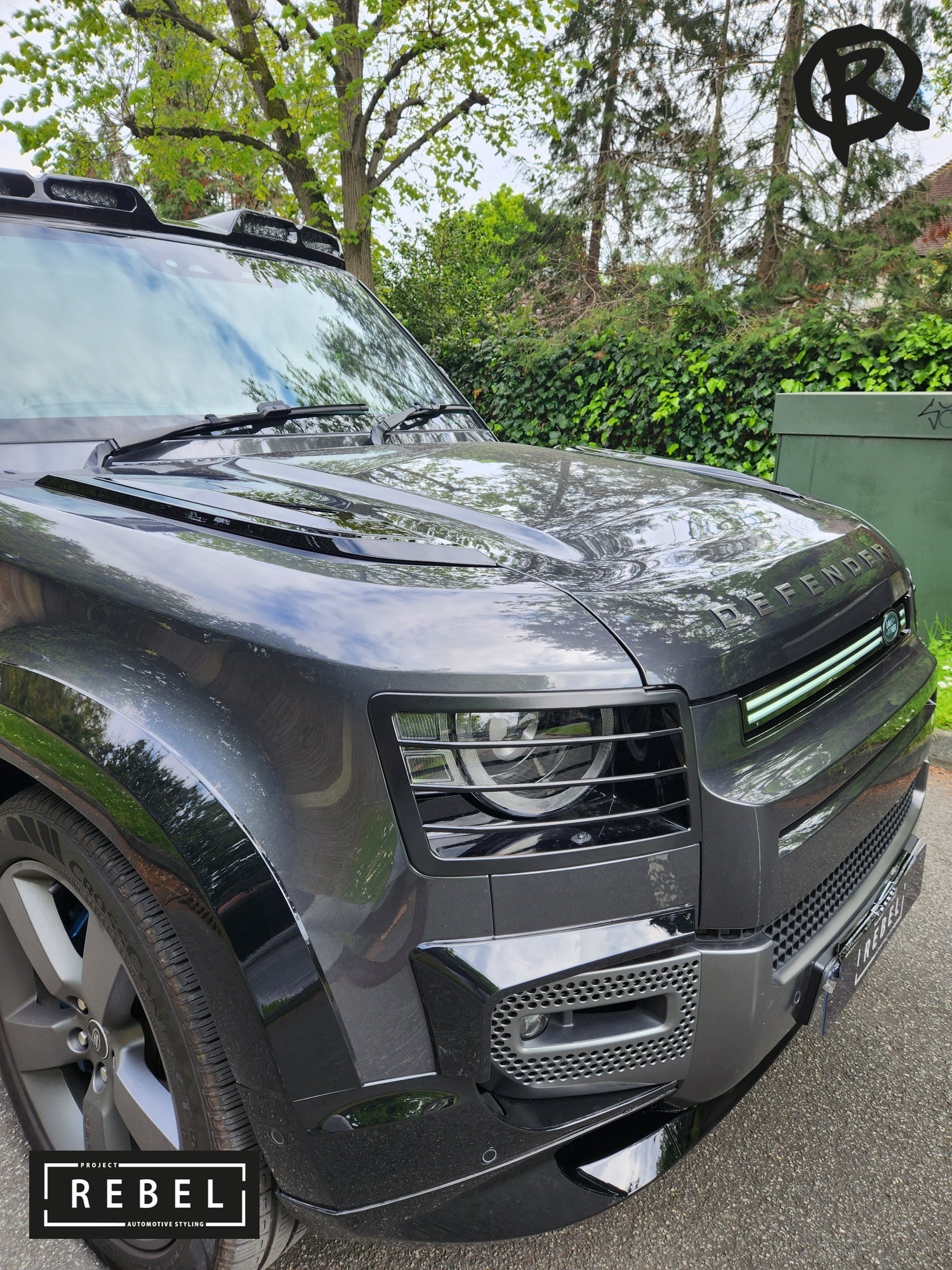 Defender L663 Headlight Cover - Gloss Black