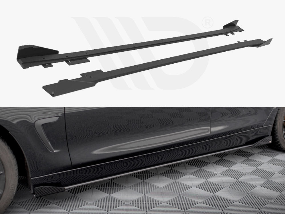 Street Pro Side Skirts Diffusers + Flaps Bmw 4 Gran Coupe F36