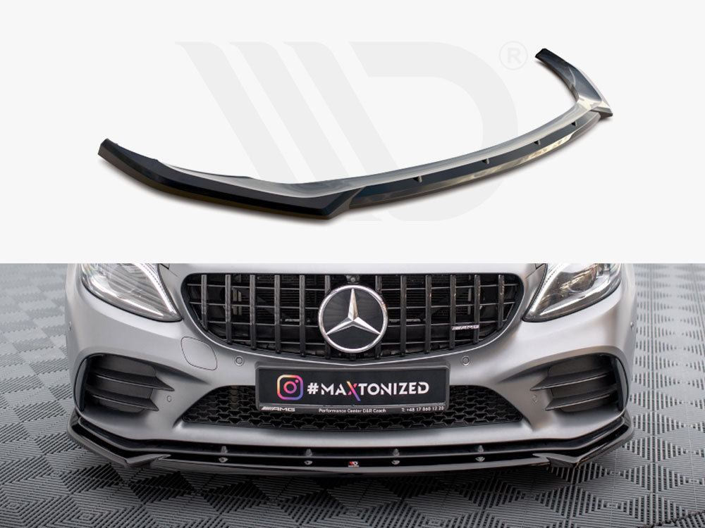 Front Splitter V.2 Mercedes-AMG C43 Coupe / Sedan / Estate C205 / W205 / S205 Facelift