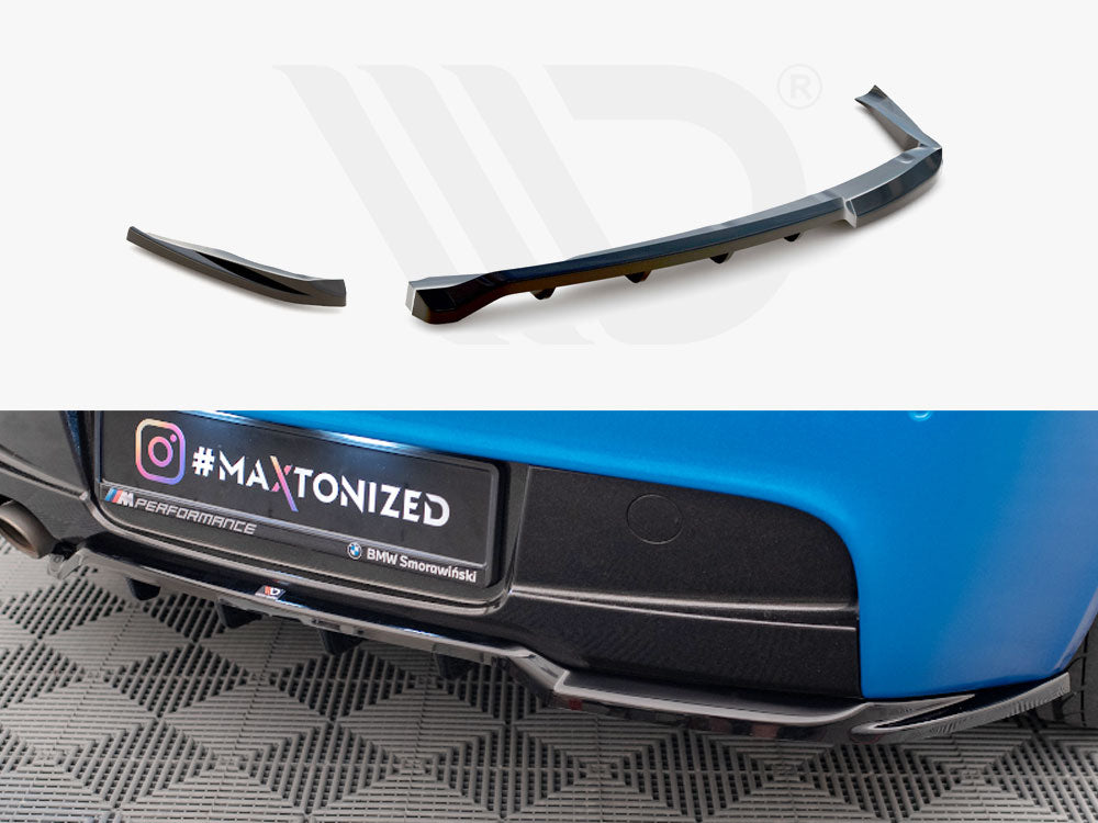 Central Rear Splitter (Vertical Bars) Bmw 1 M-Pack E87 Facelift
