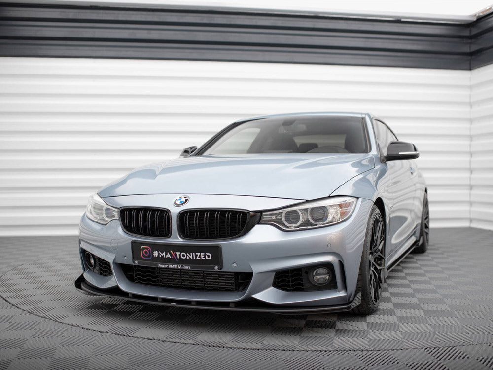 Street Pro Front Splitter + Flaps Bmw 4 Coupe / Gran Coupe / Cabrio M-Pack F32 / F36 / F33
