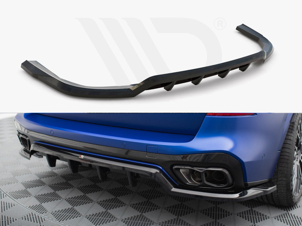Central Rear Splitter (Vertical Bars) V.1 Bmw X5 M-Pack G05 Facelift
