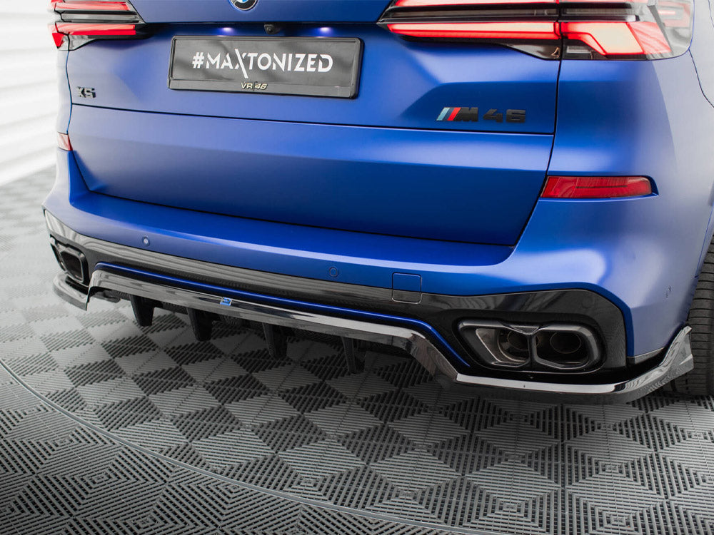 Central Rear Splitter (Vertical Bars) V.2 Bmw X5 M-Pack G05 Facelift