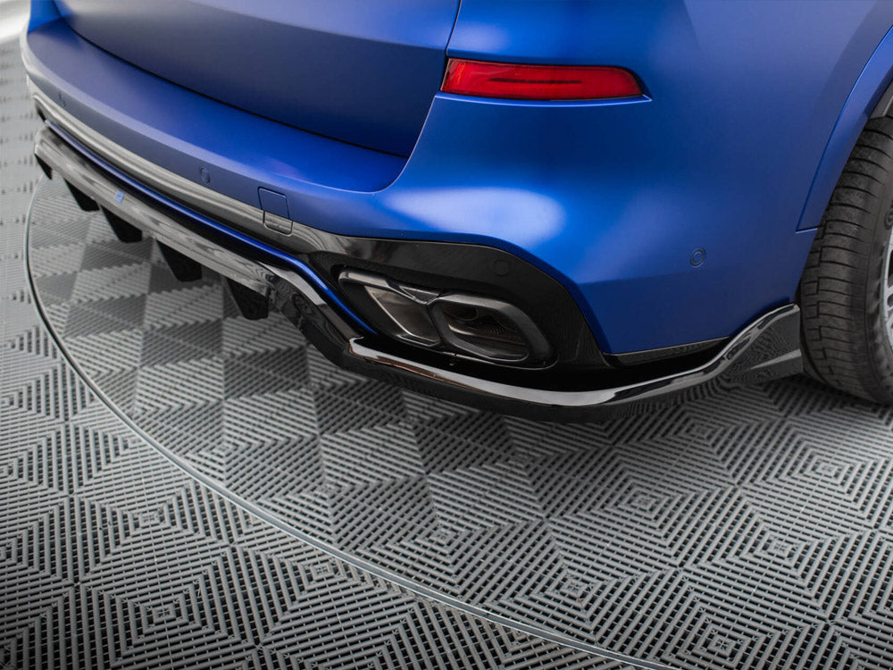 Central Rear Splitter (Vertical Bars) V.2 Bmw X5 M-Pack G05 Facelift