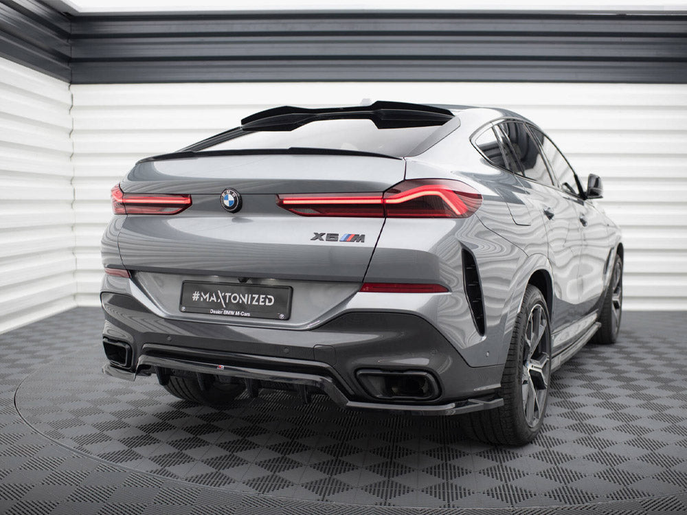 Central Rear Splitter (Vertical Bars) V.1 Bmw X6 M-Pack G06 Facelift