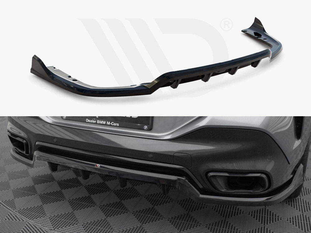 Central Rear Splitter (Vertical Bars) V.2 Bmw X6 M-Pack G06 Facelift
