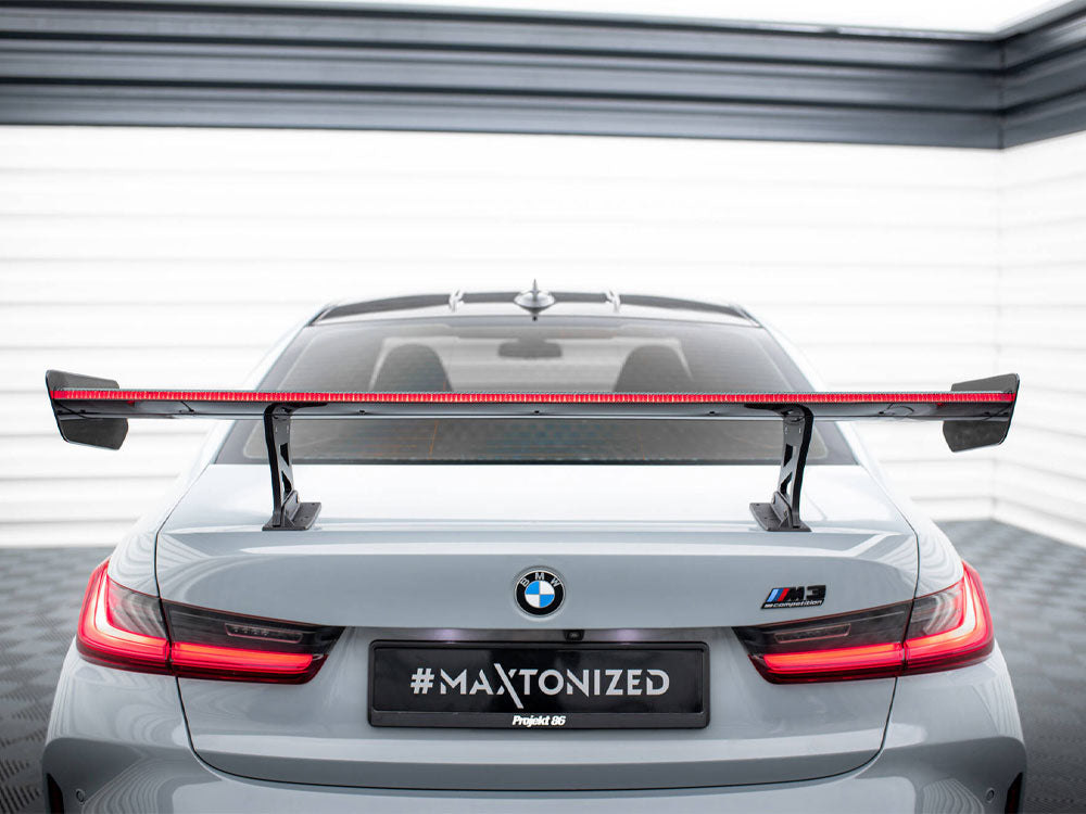 Carbon Spoiler With Internal Brackets Uprights + Led Bmw M3 G80 / M340I G20 / 3 M-Pack G20 / 3 Standard G20