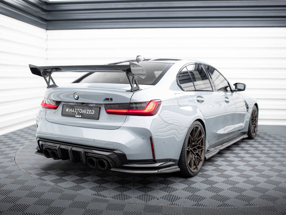 Carbon Spoiler With External Brackets Uprights Bmw M3 G80 / M340I G20 / 3 M-Pack G20 / 3 Standard G20