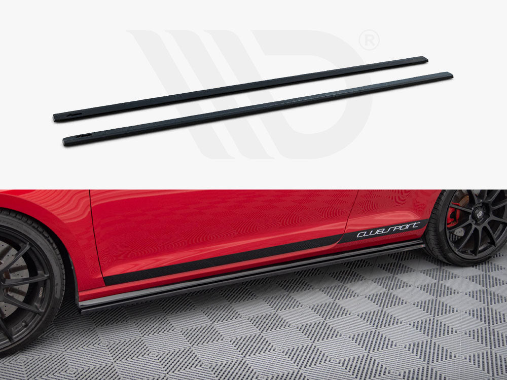 Side Skirts Diffusers Vw Golf Mk7 Gti Clubsport - Textured