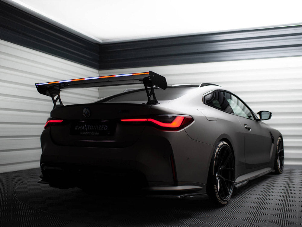 Carbon Spoiler With External Brackets Uprights + Led Bmw M4 G82 / M440I G22 / 4 M-Pack G22