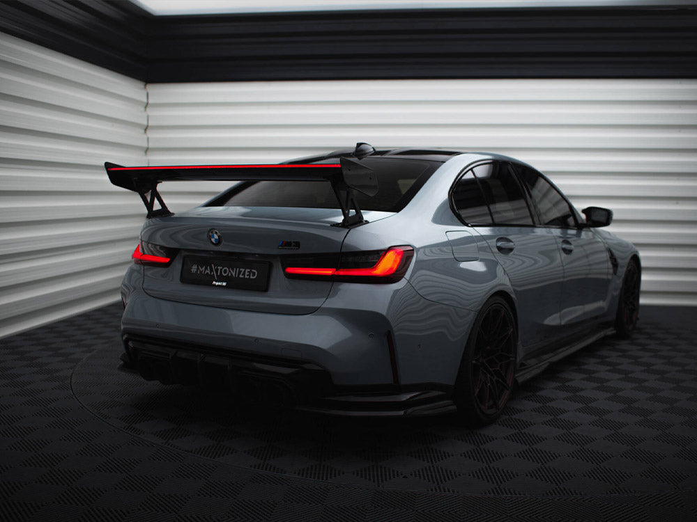 Carbon Spoiler With External Brackets Uprights + Led Bmw M3 G80 / M340I G20 / 3 M-Pack G20 / 3 Standard G20