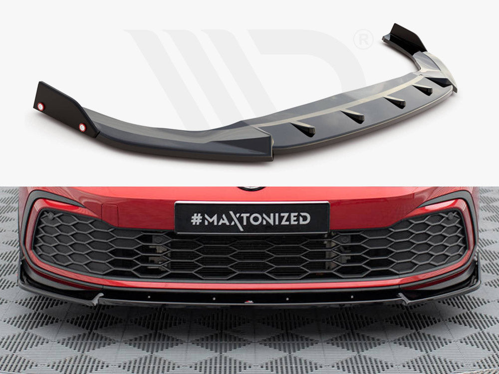 Front Splitter V.3 + Flaps Volkswagen Golf Gti / Gte / Gtd / R-Line Mk8