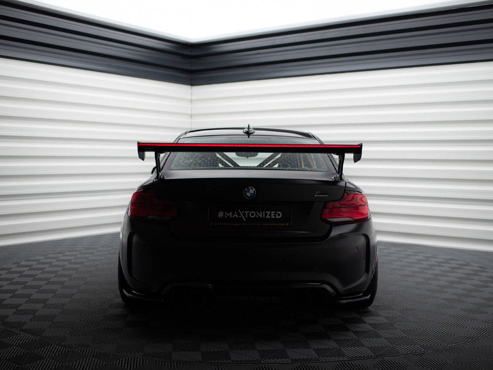 Carbon Spoiler With External Brackets Uprights + Led Bmw M2 F87