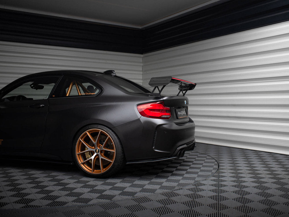 Carbon Spoiler With External Brackets Uprights + Led Bmw M2 F87