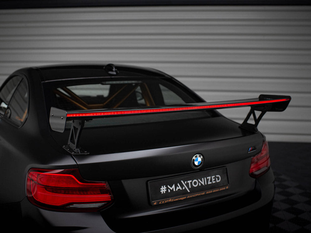 Carbon Spoiler With External Brackets Uprights + Led Bmw M2 F87