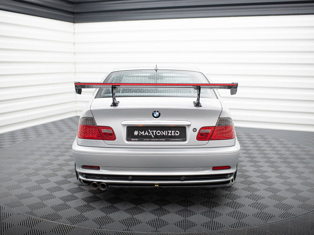 Carbon Spoiler With Internal Brackets Uprights + Led Bmw 3 Coupe E46