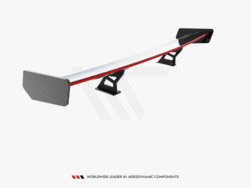 Carbon Spoiler With Internal Brackets Uprights + Led Bmw 3 Coupe E46