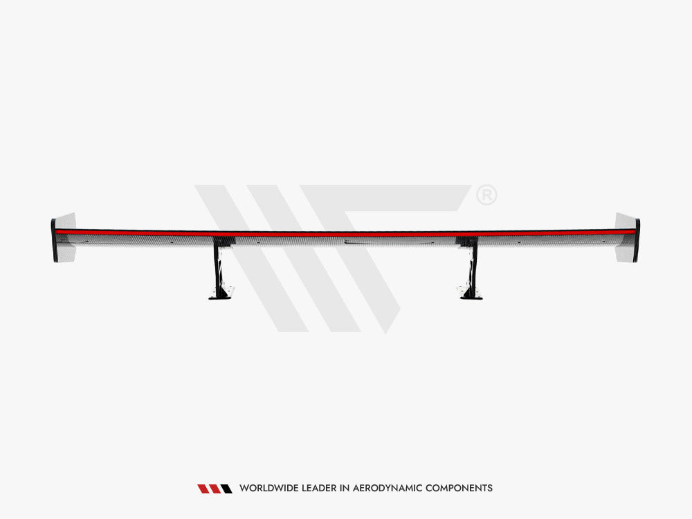 Carbon Spoiler With Internal Brackets Uprights + Led Bmw 3 Coupe E46