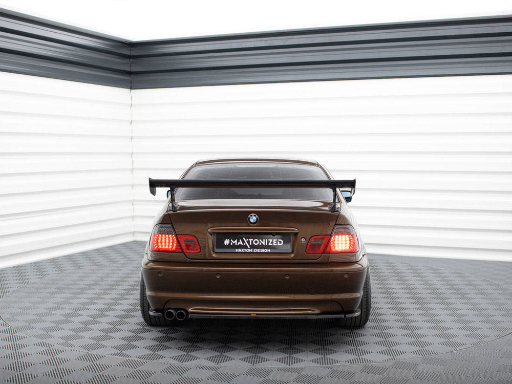 Carbon Spoiler With External Brackets Uprights Bmw 3 Coupe E46
