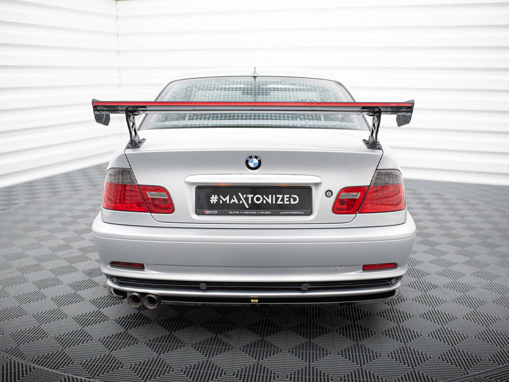 Carbon Spoiler With External Brackets Uprights + Led Bmw 3 Coupe E46