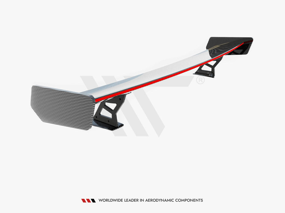 Carbon Spoiler With External Brackets Uprights + Led Bmw 3 Coupe E46