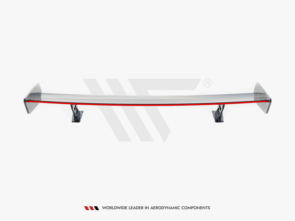 Carbon Spoiler With External Brackets Uprights + Led Bmw 3 Coupe E46