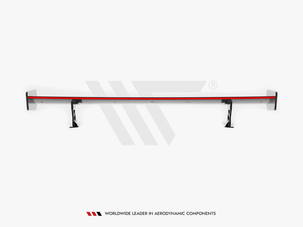 Carbon Spoiler With External Brackets Uprights + Led Bmw 3 Coupe E46