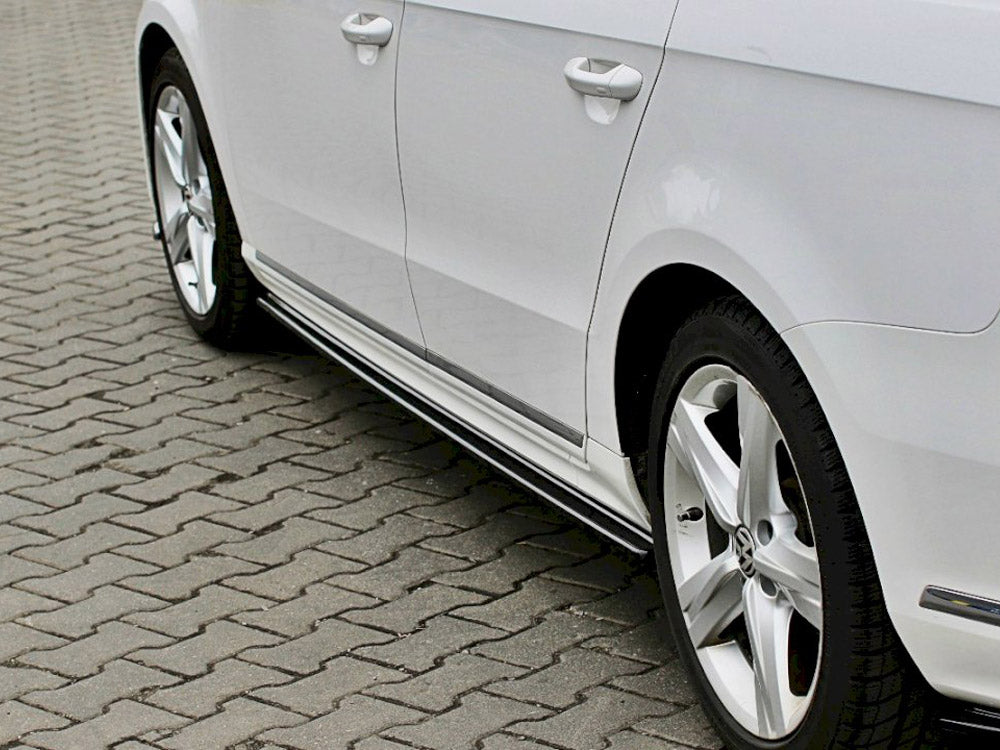 Side Skirts Diffusers Volkswagen Passat R-Line B7 - Textured
